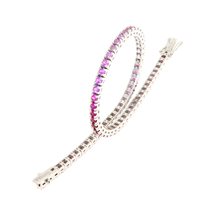 Bracciale Gazzola Tennis in Oro bianco Zaffiro rosa BT009*..4DP0BLU